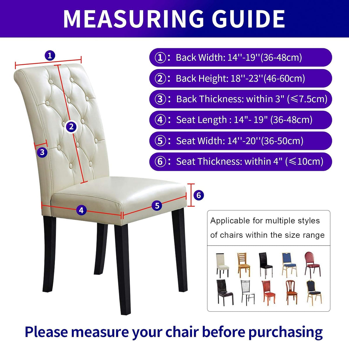 Stretch Chair Covers for Dining Room Set of 4, Removable Washable Dining Room Chair Covers, Dining Chair Slipcovers Seat Protector, Great for Home and Banquet Decor (Pureed Pumpkin, 4 Pack)