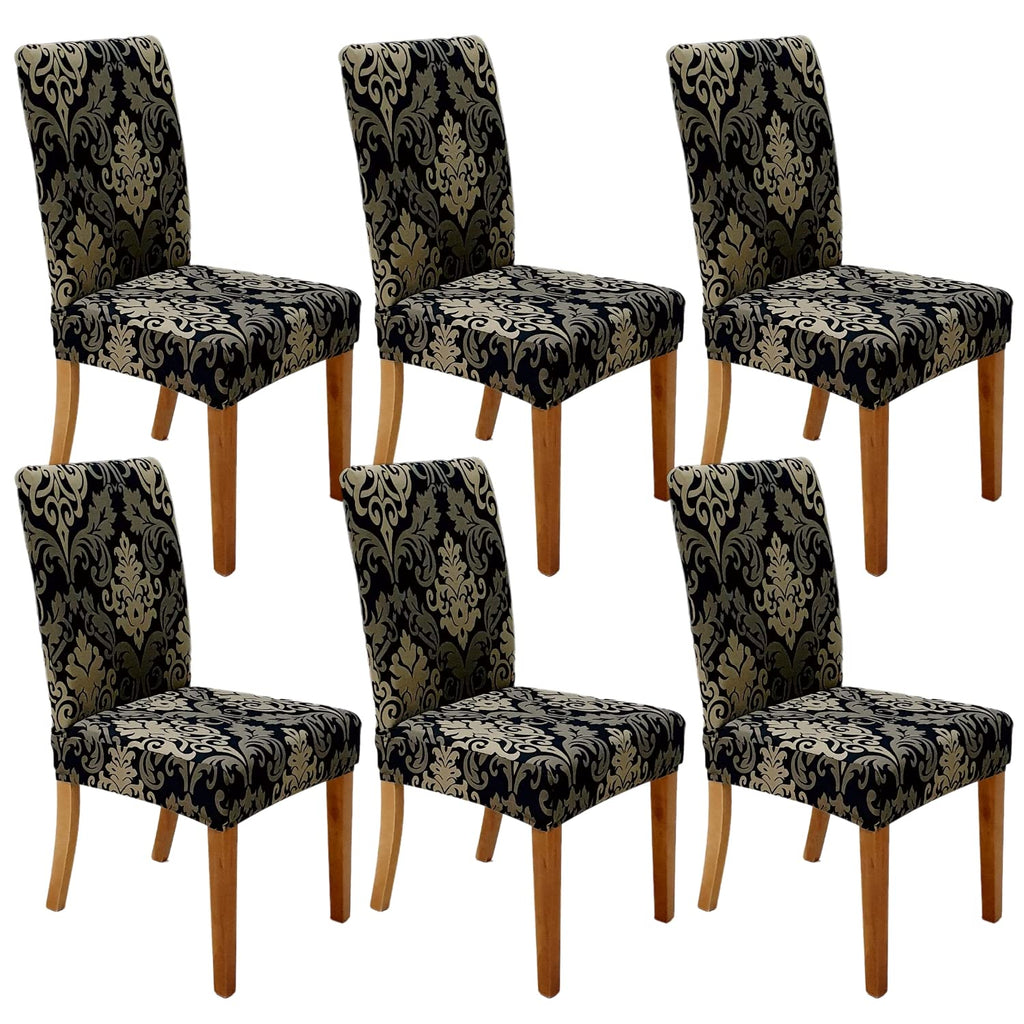 SPRINGRICO Chair Covers for Dining Room Set of 4, Stretch Dining Chair Cover, Washable Spandex Kitchen Parsons Chair Slipcovers, Removable Seat Protector for Home or Party (4 Pack, Lotus Gray)