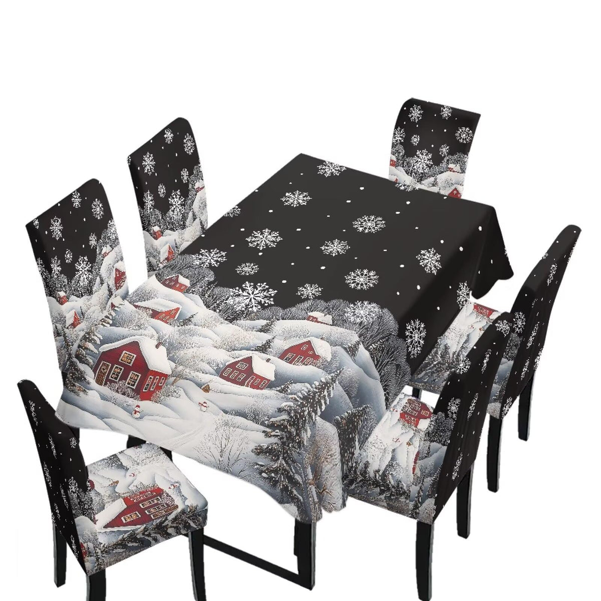 ZDCUSTOM Vintage Table Cloth and Chair Cover Set of 4 Sunflower Tablecloths Rectangular Elegant Chair Covers for Dining Chairs Stain Resistant Decoration