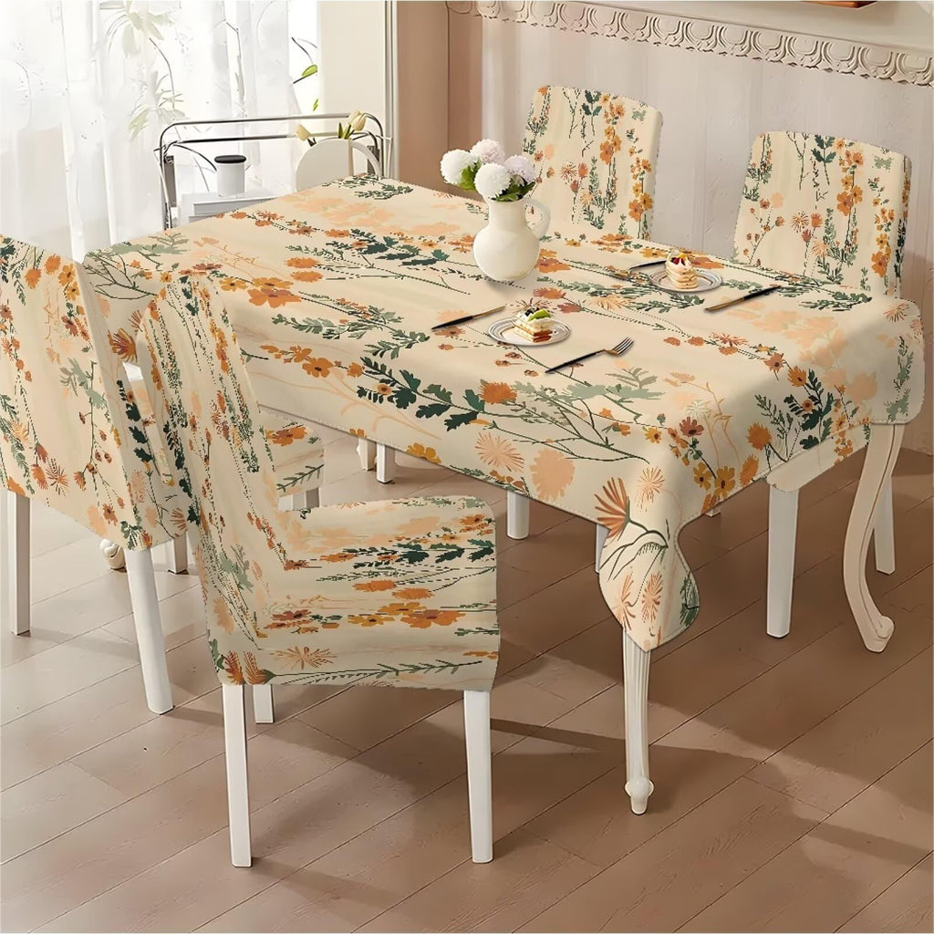 ZDCUSTOM St Patricks Day Table Cloth and Chair Cover Set of 4 Green Tablecloths Rectangular Festive Chair Covers for Dining Chairs St. Patrick’s Day Decoration