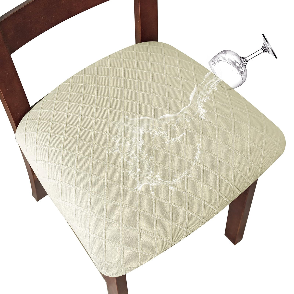 Genina Waterproof Seat Covers for Dining Room Chair Cushion Covers Set of 4