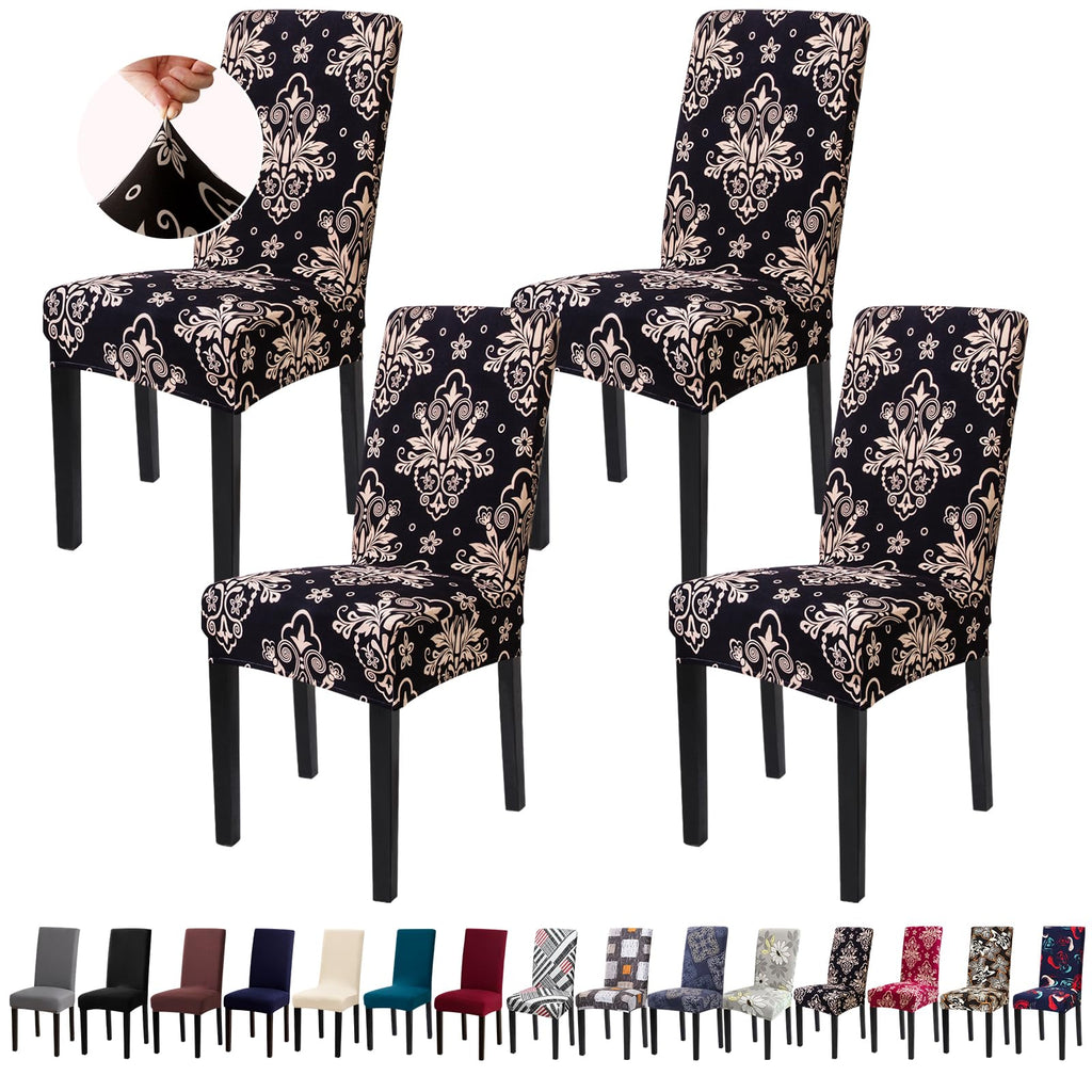 Chair Covers, Stretch Dining Room Chair Covers Set of 6, Removable Washable Dining Chair Slipcovers for Home, Hotel, Banquet