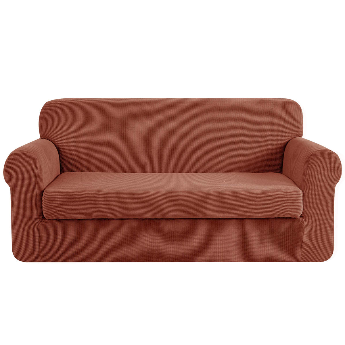 CHUN YI 5 Piece Stretch Couch Covers for Sofa, Loveseat, Khaki