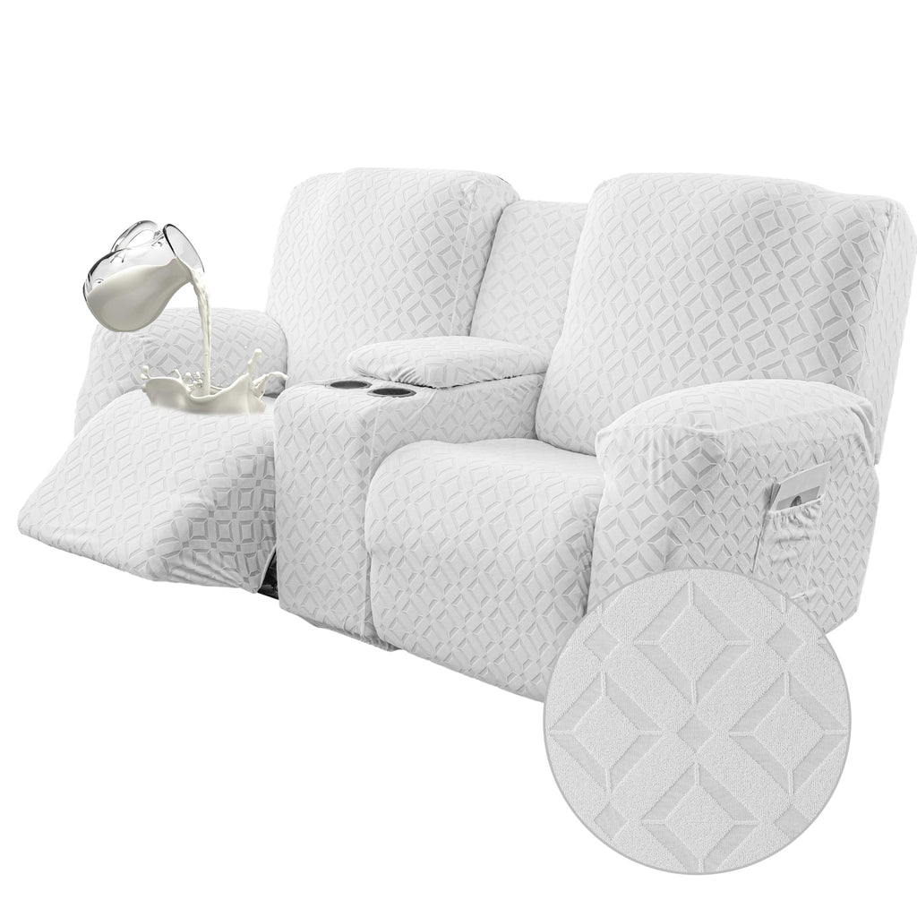 Genina Waterproof Recliner Loveseat Cover,2 Seat Couch Cover,Chocolate