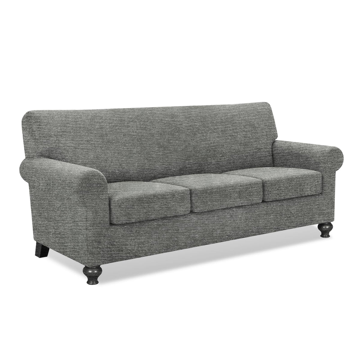 URBANLIFE 1-Piece Stretch Sofa Covers for 2 Cushion Couch, Chocolate