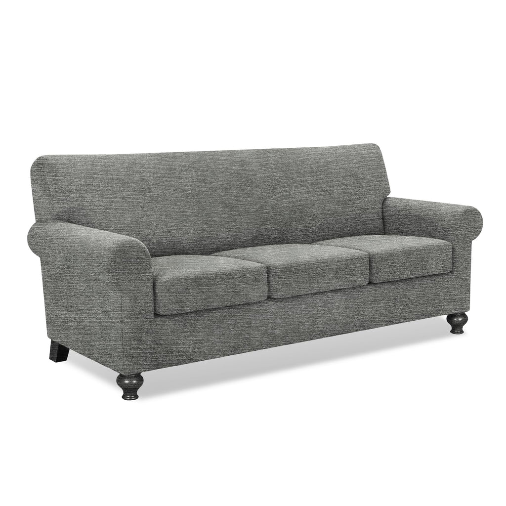 URBANLIFE 1-Piece Stretch Sofa Covers for 2 Cushion Couch, Dusk Blue Gray