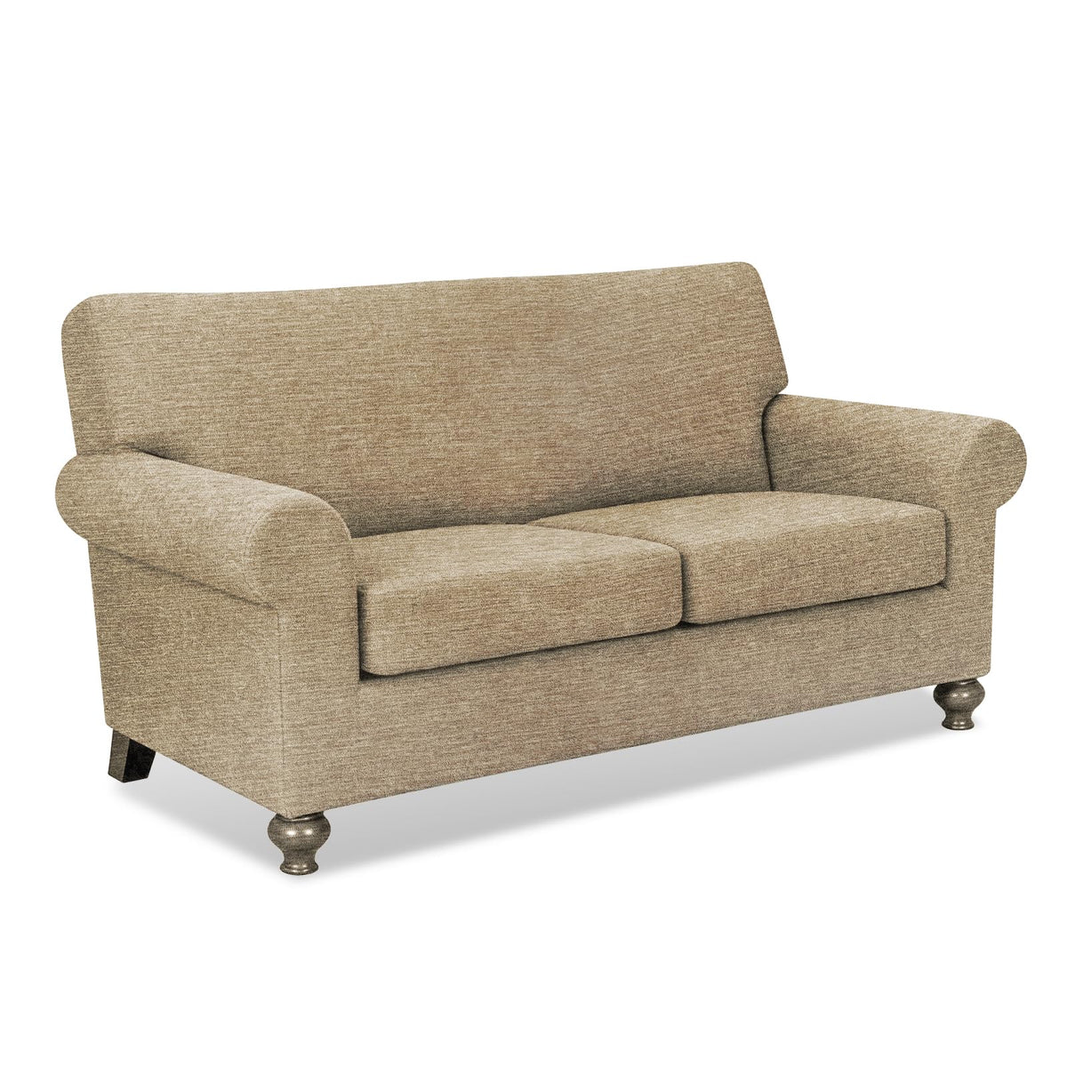 URBANLIFE 1-Piece Stretch Sofa Covers for 2 Cushion Couch, Dusk Blue Gray