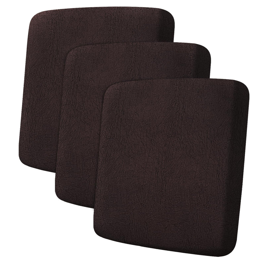 ANARACHON Leather Look Couch Cushion Covers Sofa Seat Slipcovers Sets Couches Furniture Protector for Sectional Armchair Loveseat Pets Kids Stretch Spandex Fabric (2 Cushion Loveseat, Burgundy)