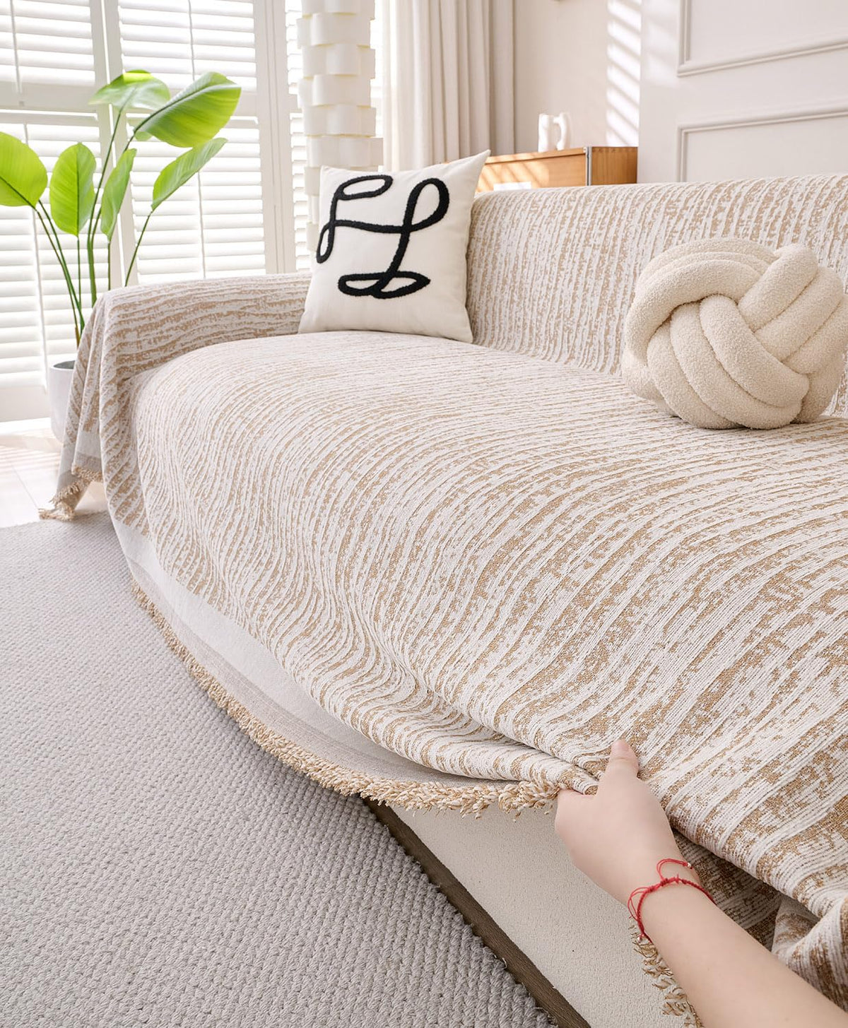 Erke Loveseat Cover Sheet Blanket, Machine Washable Non Slip Chenille Cushion Slipcover for Pets, 2-Seater Love seat Sofa Bed Chair Slip Covers Furniture Decor Protector