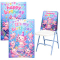 Set of 2 Happy Birthday Chair Covers for Classroom 16.5x22.4 Inch