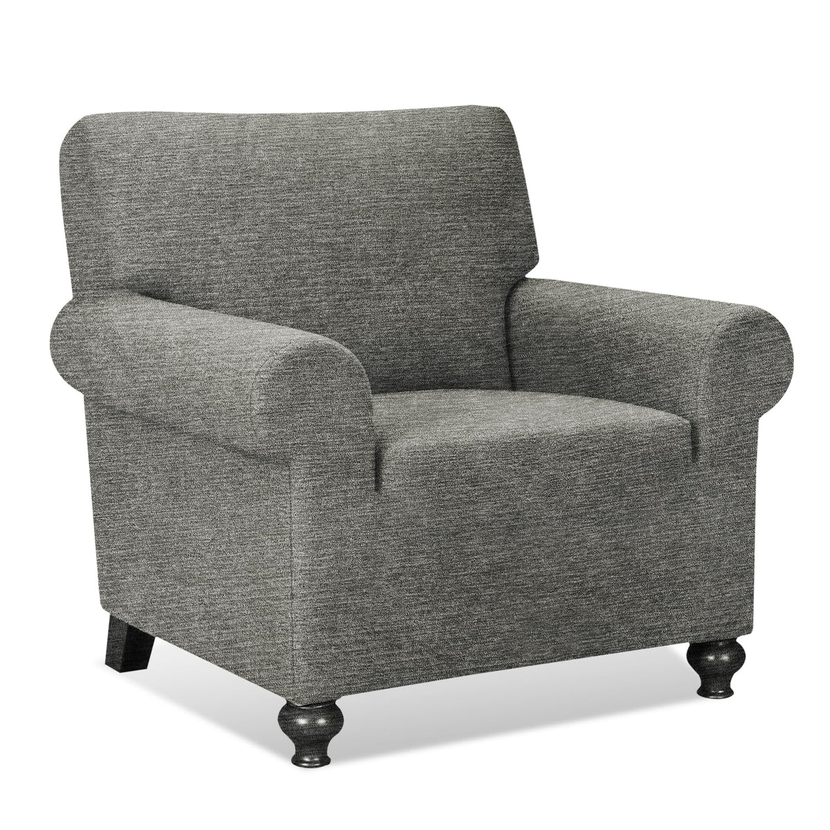 URBANLIFE 1-Piece Stretch Sofa Covers for 2 Cushion Couch, Dusk Blue Gray