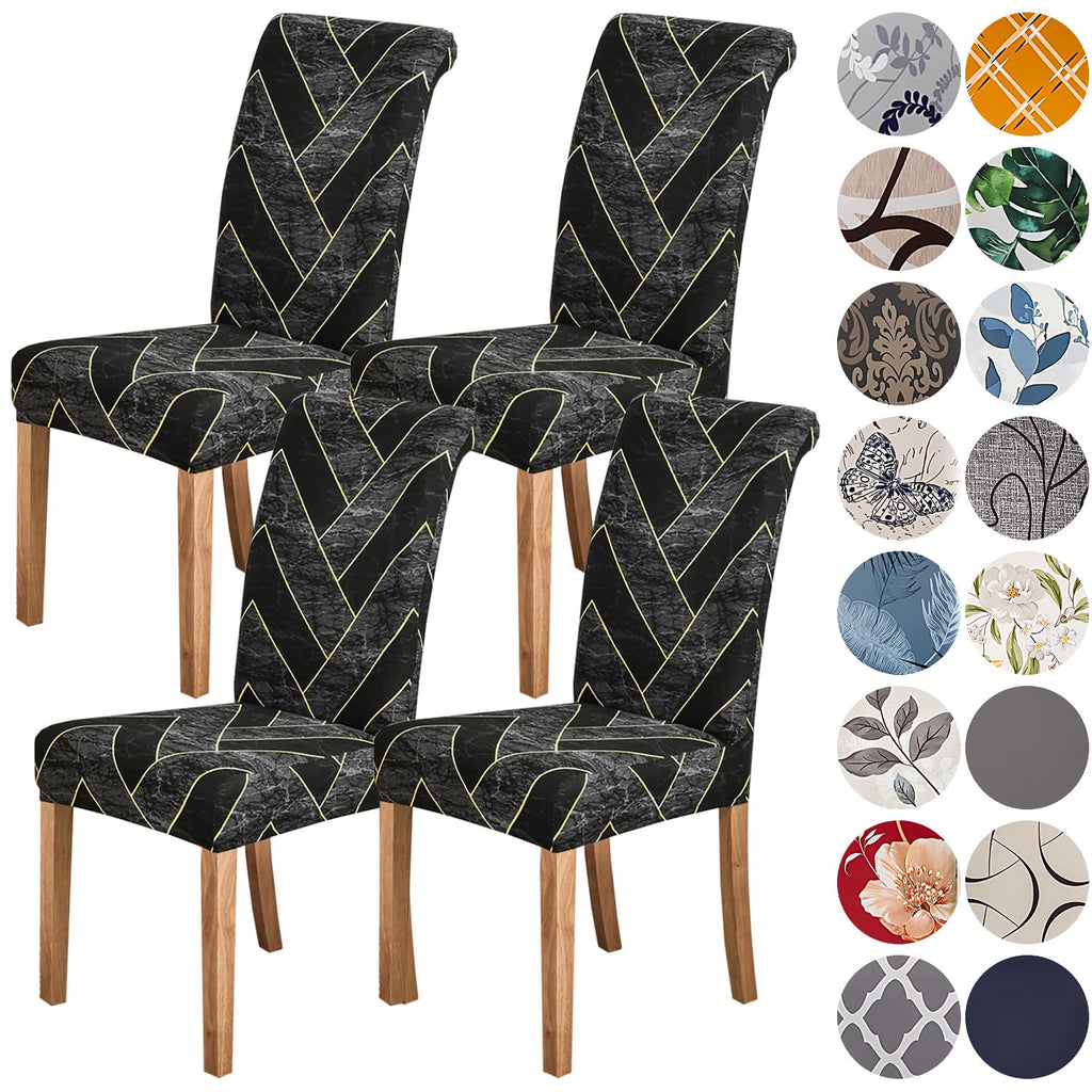 HZDHCLH Dining Chair Covers Set of 4 Stretch Chair Slipcovers Washable