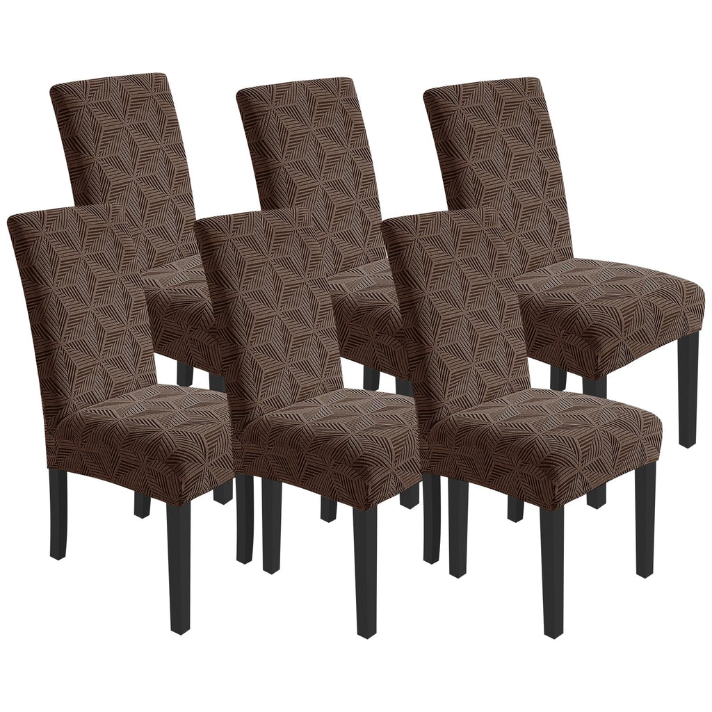YEMYHOM 2 Packs Latest Checkered Dining Chair Slipcover Parsons Chair Furniture Protector Stretch Chair Covers for Dining Room, Restaurant, Kitchen, Party (Light Gray)