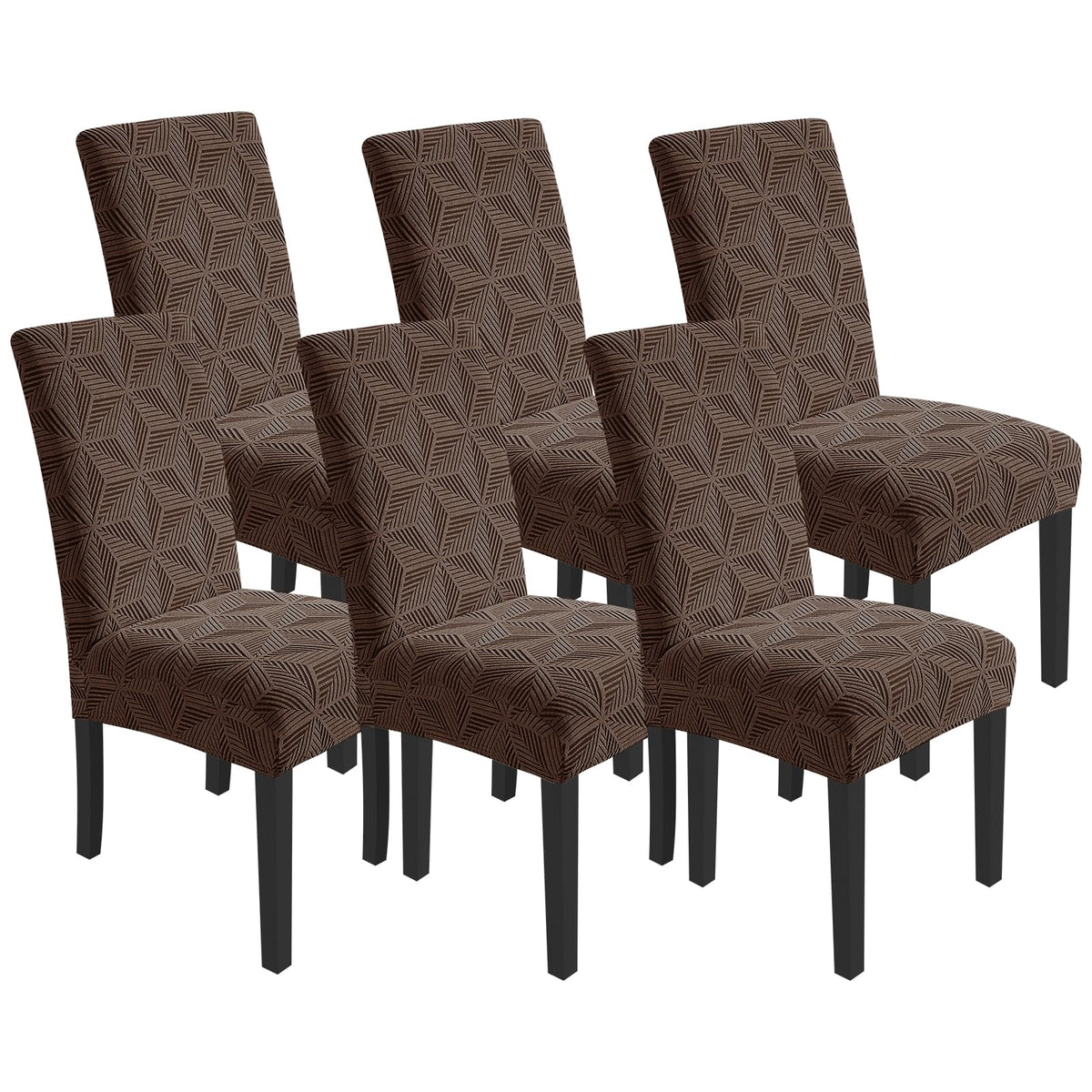 YEMYHOM 2 Packs Latest Checkered Dining Chair Slipcover Parsons Chair Furniture Protector Stretch Chair Covers for Dining Room, Restaurant, Kitchen, Party (Light Gray)
