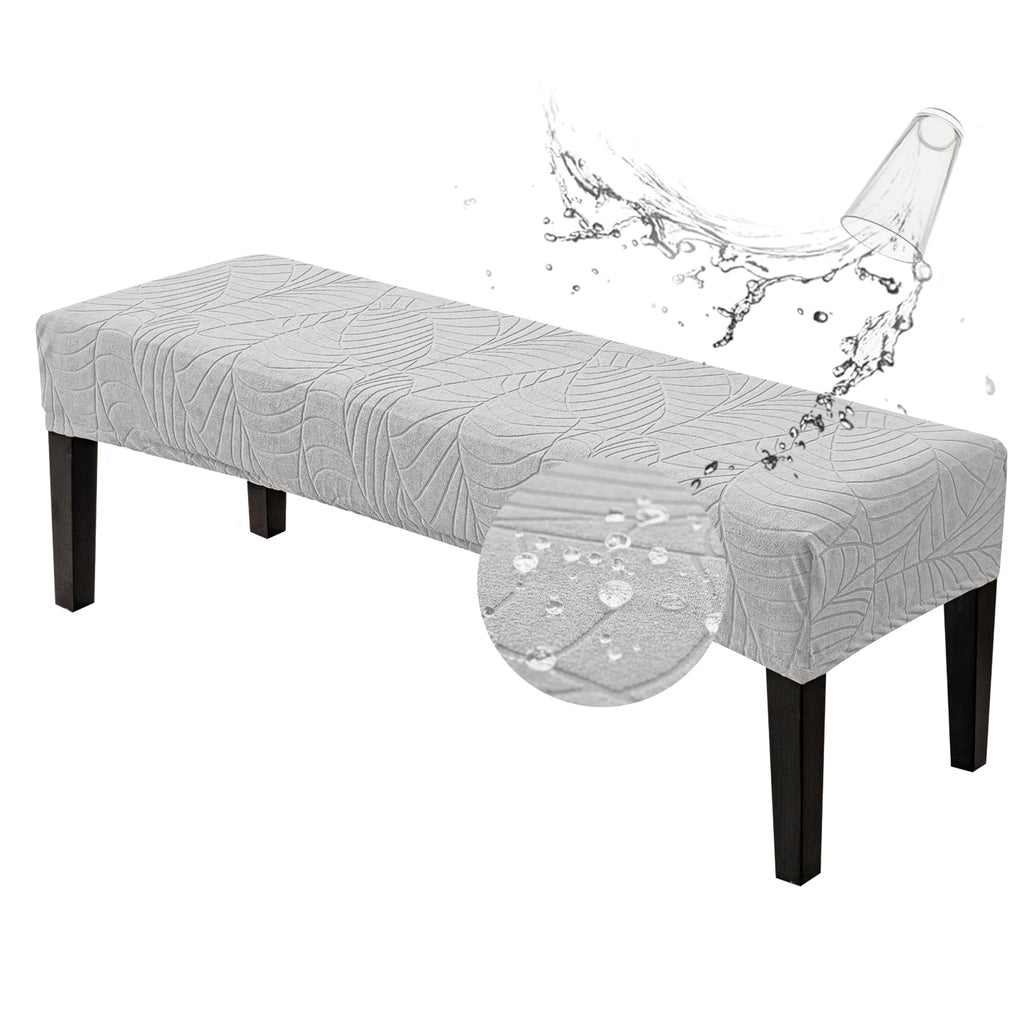 Genina Waterproof Dining Room Bench Covers,Stretch Bench Cover,Beige