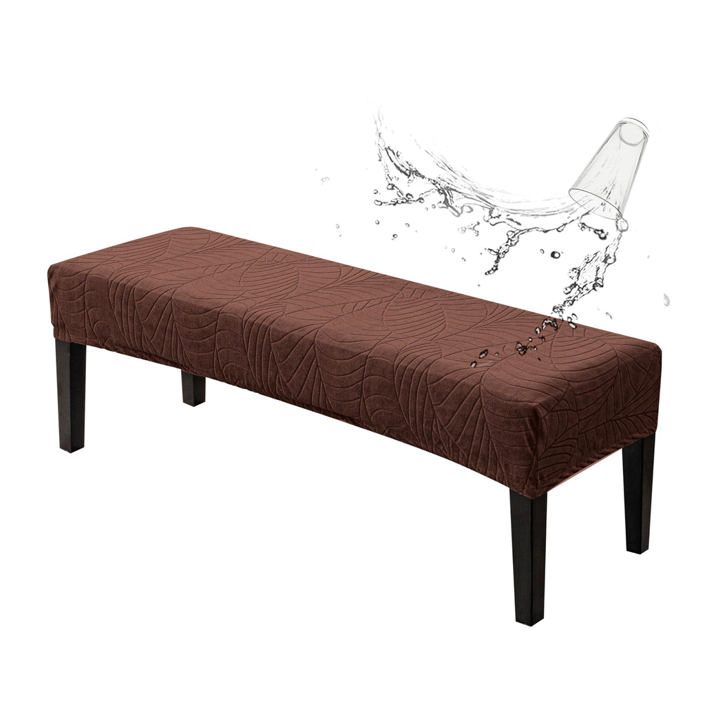Genina Waterproof Dining Room Bench Covers,Stretch Bench Cover,Beige
