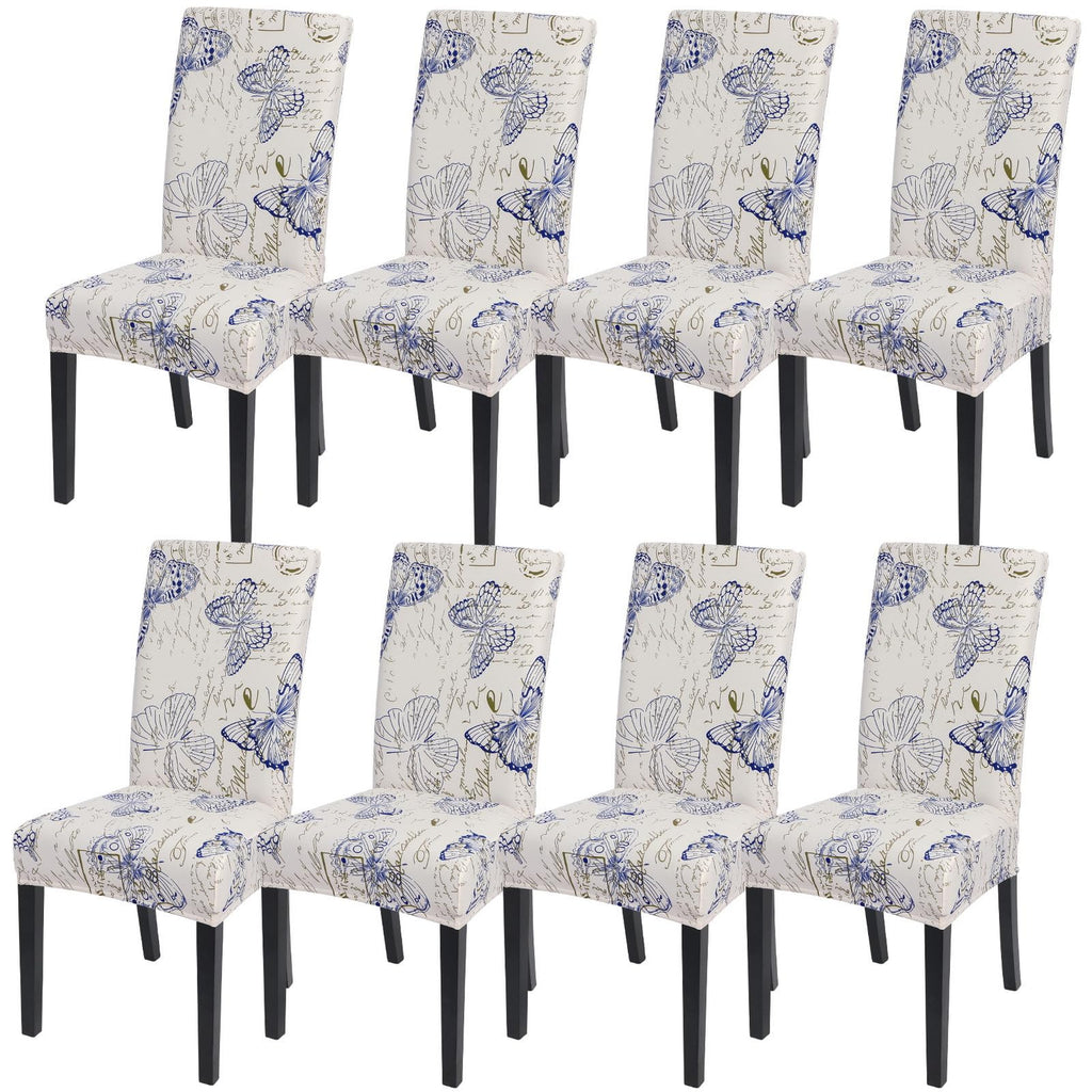 SearchI Dining Room Chair Covers Set of 6, Stretch Jacquard Parsons Chair Slipcovers Super Fit Removable Washable Kitchen Chair Protector Cover for Dining Room, Hotel, Ceremony (Beige Rhombus)