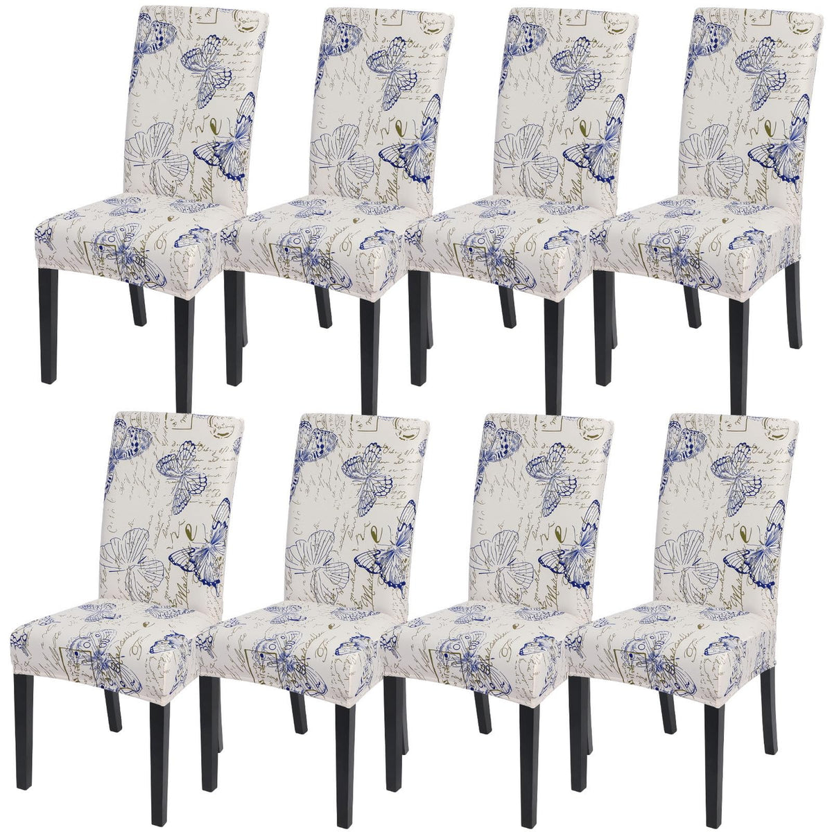 SearchI Dining Room Chair Covers Set of 6, Stretch Jacquard Parsons Chair Slipcovers Super Fit Removable Washable Kitchen Chair Protector Cover for Dining Room, Hotel, Ceremony (Beige Rhombus)