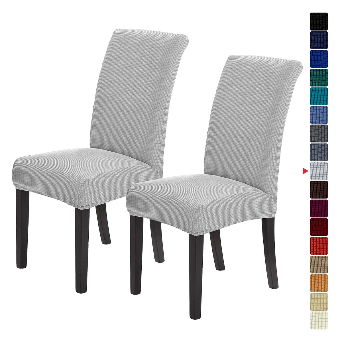 Stretch Chair Covers for Dining Room Set of 4, Removable Washable Dining Room Chair Covers, Dining Chair Slipcovers Seat Protector, Great for Home and Banquet Decor (Pureed Pumpkin, 4 Pack)