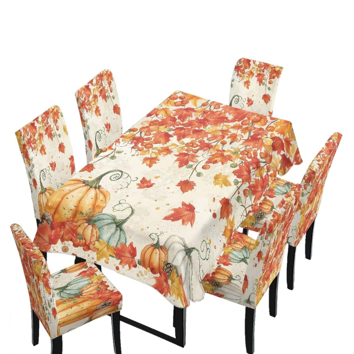 Maple Leaf Dining Table & Chair Cover Rectangle Dining Table Decor