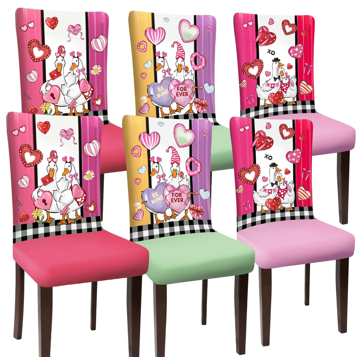 Chair Covers Set of 6 Dining Protector Stretch Autumn Pumpkin Scarecrow Maple Leaves Slipcovers Removable Washable for Dining Hotel Party Wedding