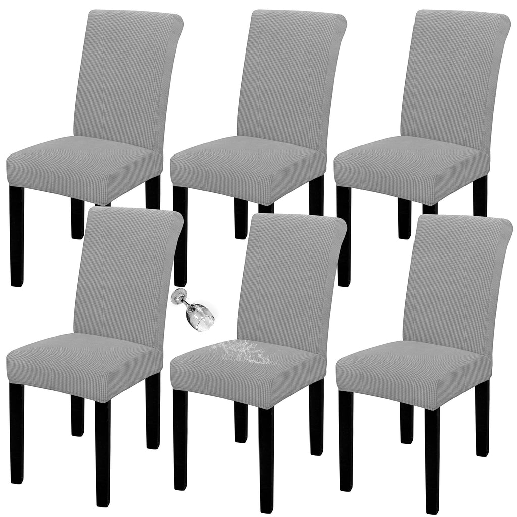 Easy-Going 100% Waterproof Dining Room Chair Covers Set of 6, Large