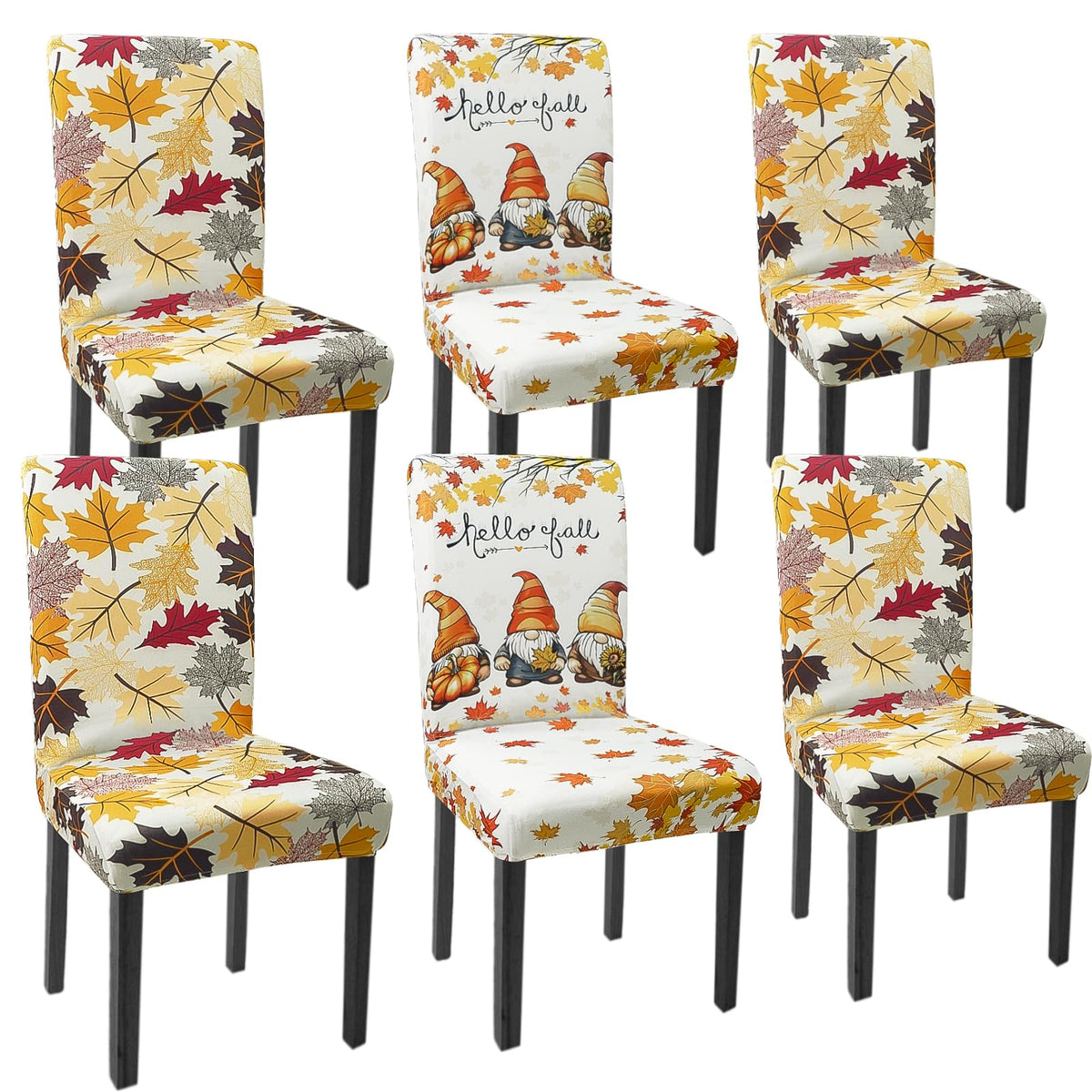 Halloween Chair Covers Set of 4 Pumpkin Ghost Spider Parsons Slipcovers
