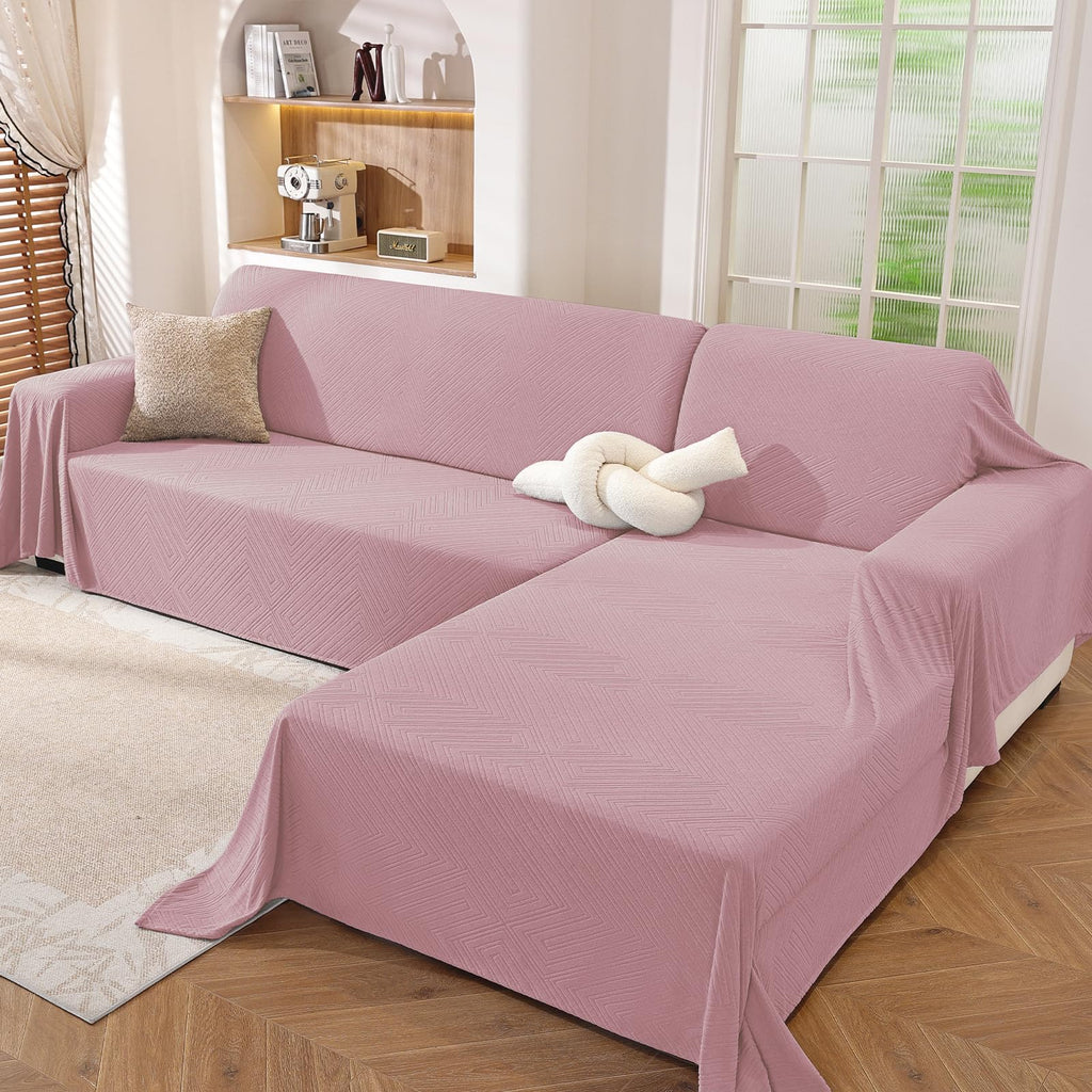 Couch Cover for Dogs, Loveseat 2 Cushion Sofa Cover, Light Grey