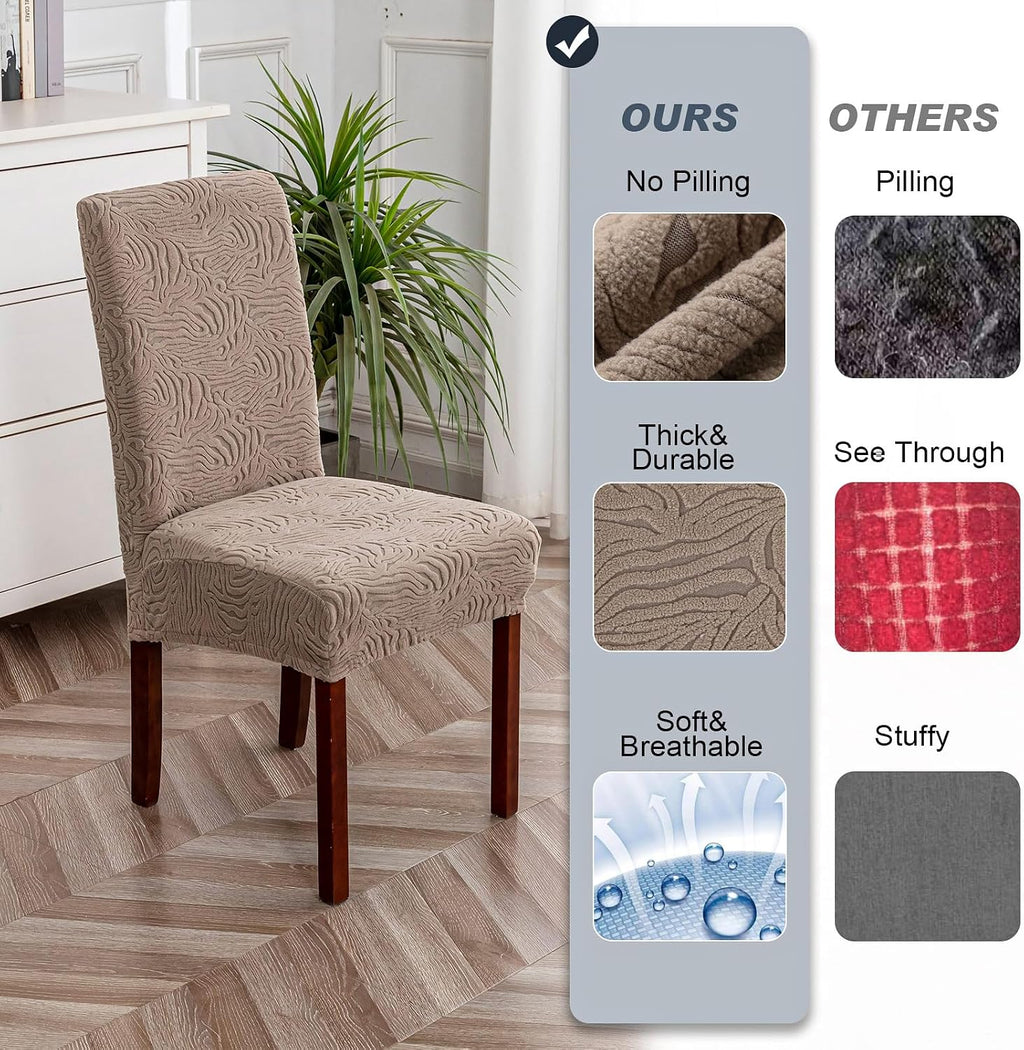 Dining Chair Covers Set of 6, Stretch Parsons Chair Slipcovers