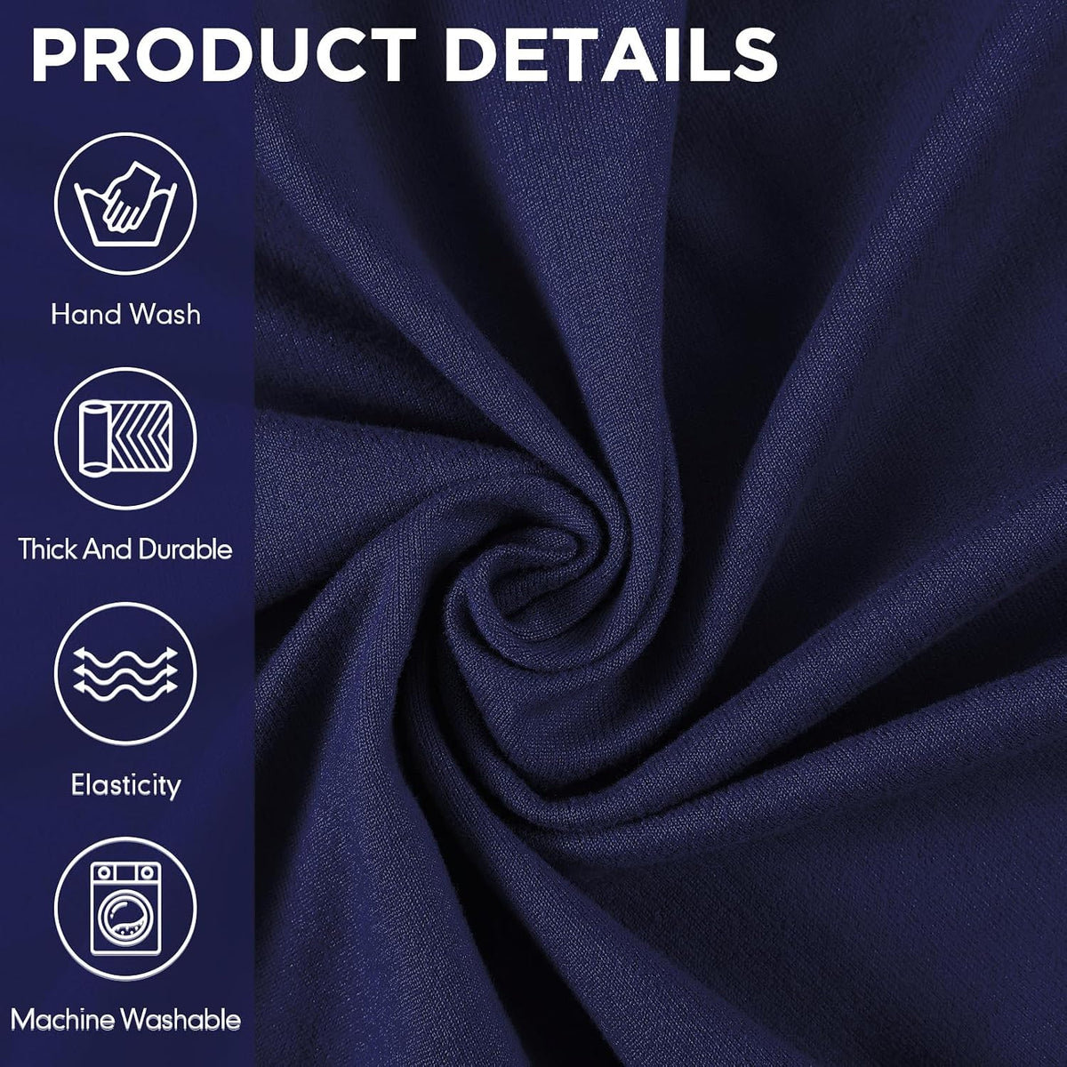 Peryiter 2 Pcs Couch and Loveseat Sofa Covers,Navy Blue,Milk Silk