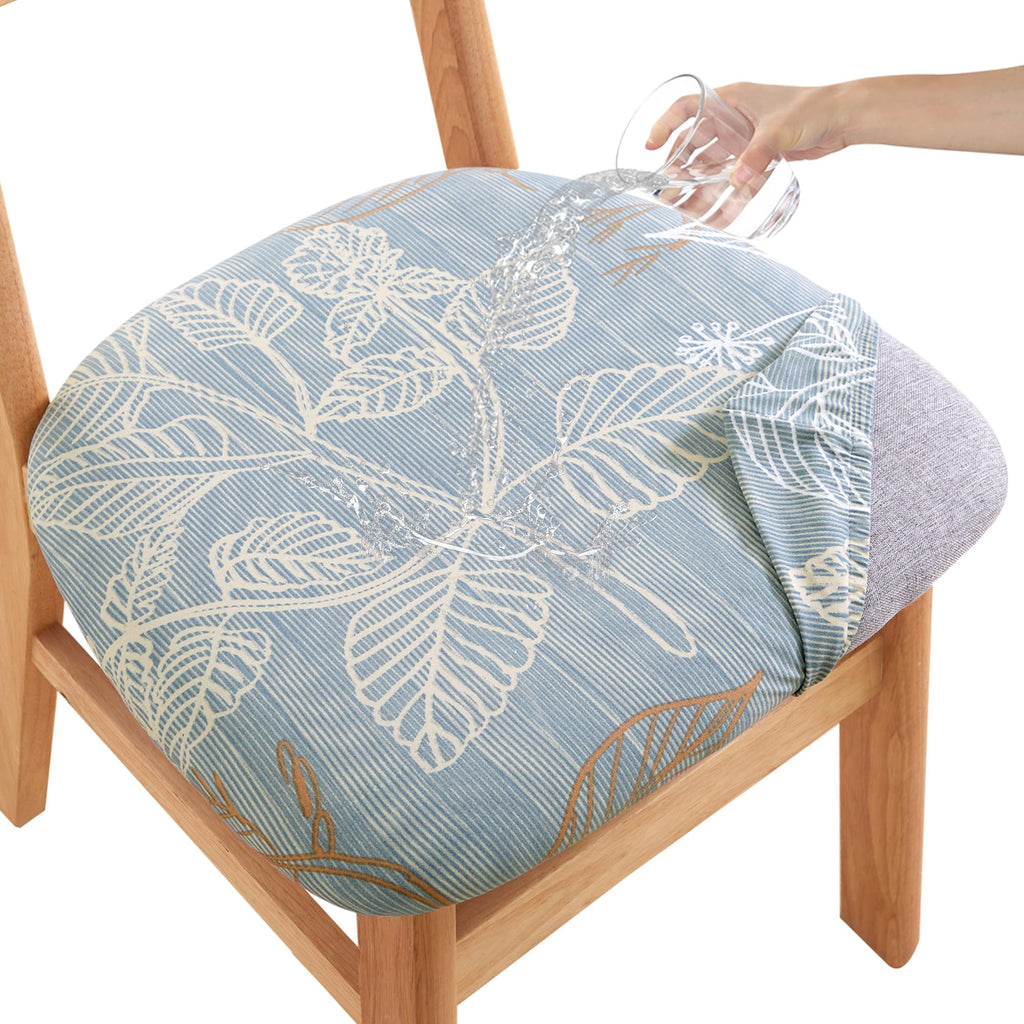 CRFATOP Waterproof Dining Chair Seat Cover Set of 6 Cushion Cover,L,Green