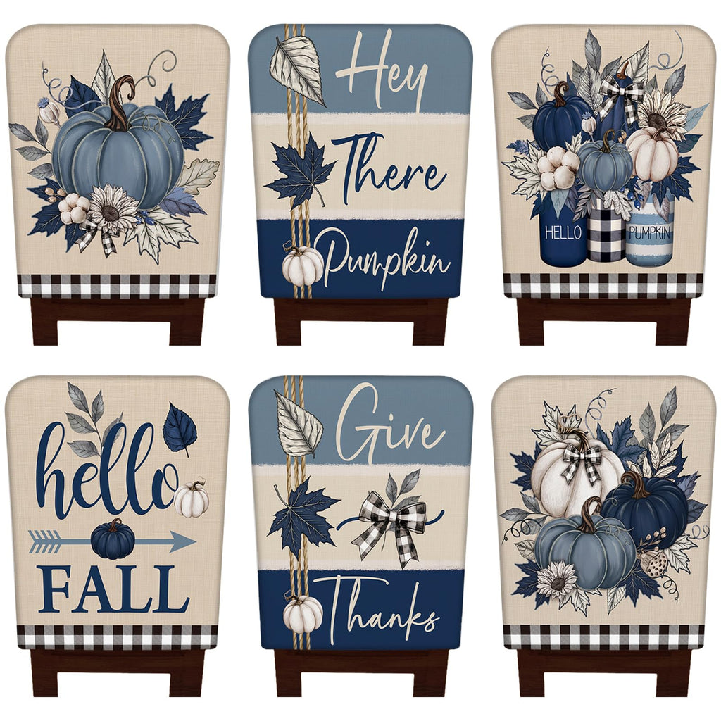 6 Pcs Fall Chair Covers, Maple Leaves Dining Chair Slipcovers