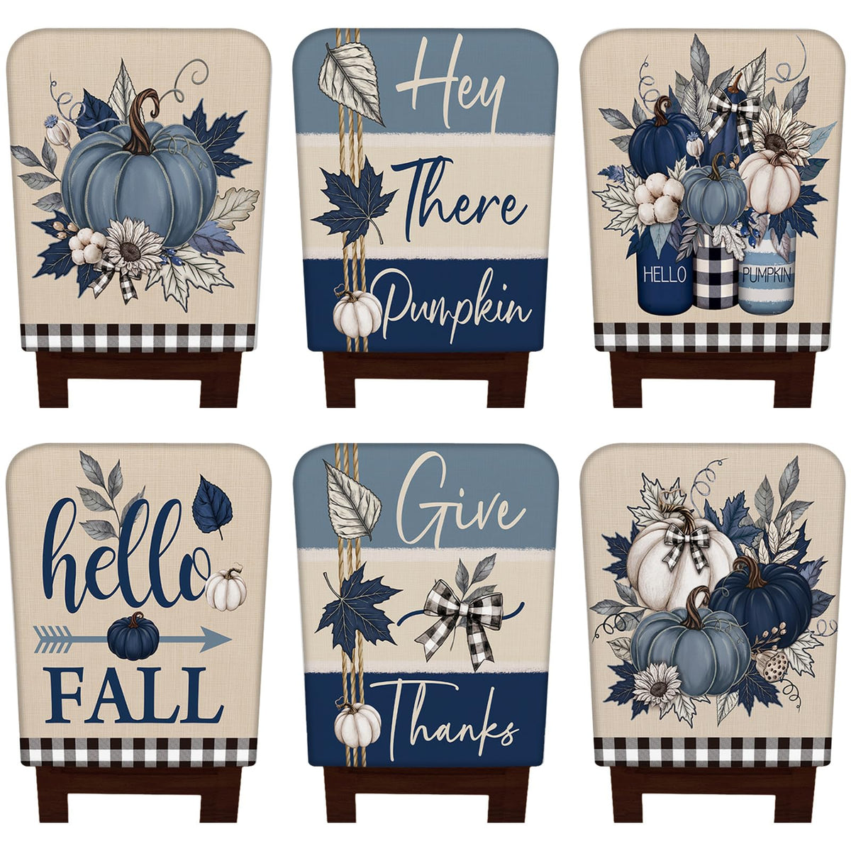 6 Pcs Fall Chair Covers, Maple Leaves Dining Chair Slipcovers
