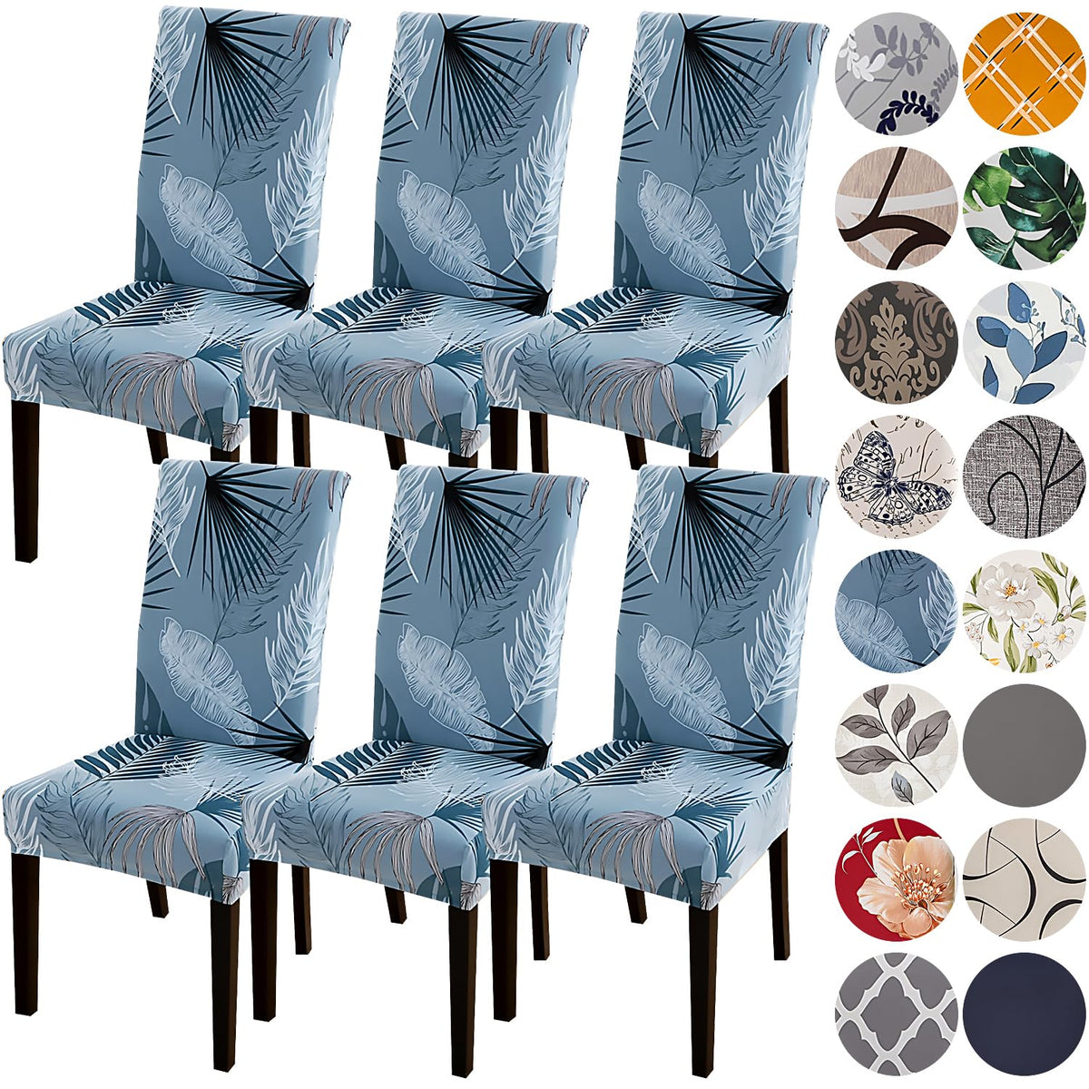 HZDHCLH Dining Chair Covers Set of 4 Stretch Chair Slipcovers Washable