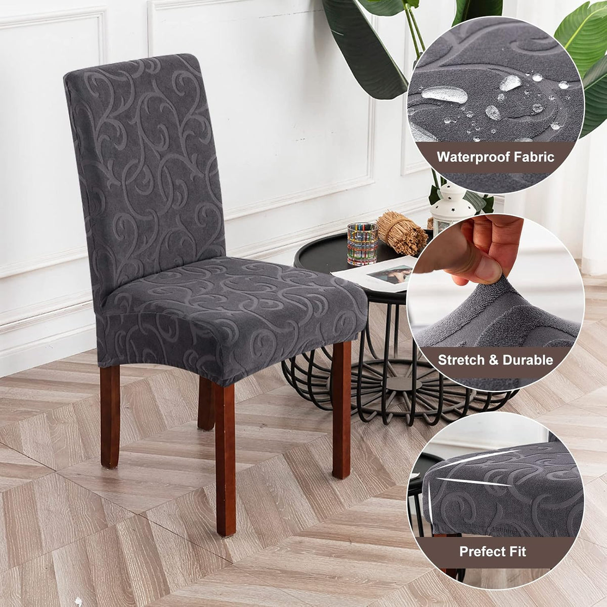 Waterproof Dining Room Chair Covers, Stretch Parsons Chair Slipcovers