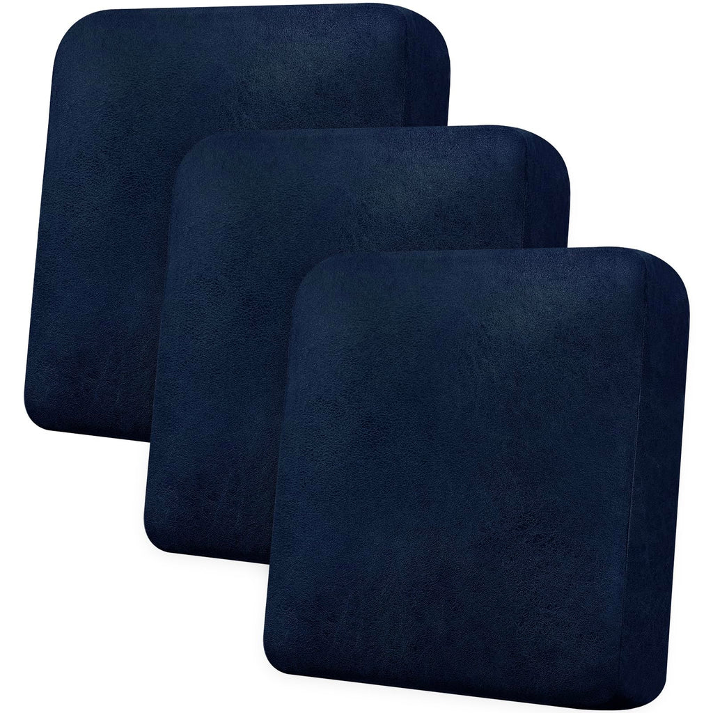 Loveseat Cushion Covers Leather-Look 2PC Stretch Love Seat Slipcover Sets for Living Room Individual Couch Seat Protector, Pet-Friendly, Non-Slip, Easy Fit - Coffee