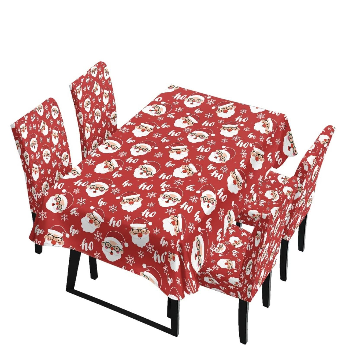 Dining Chair Covers and Dining Table Cloth Christmas Decor