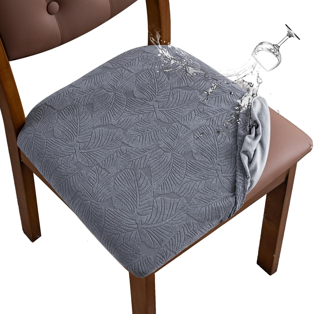 Waterproof Dining Room Chair Covers Set of 6,Taupe,Large
