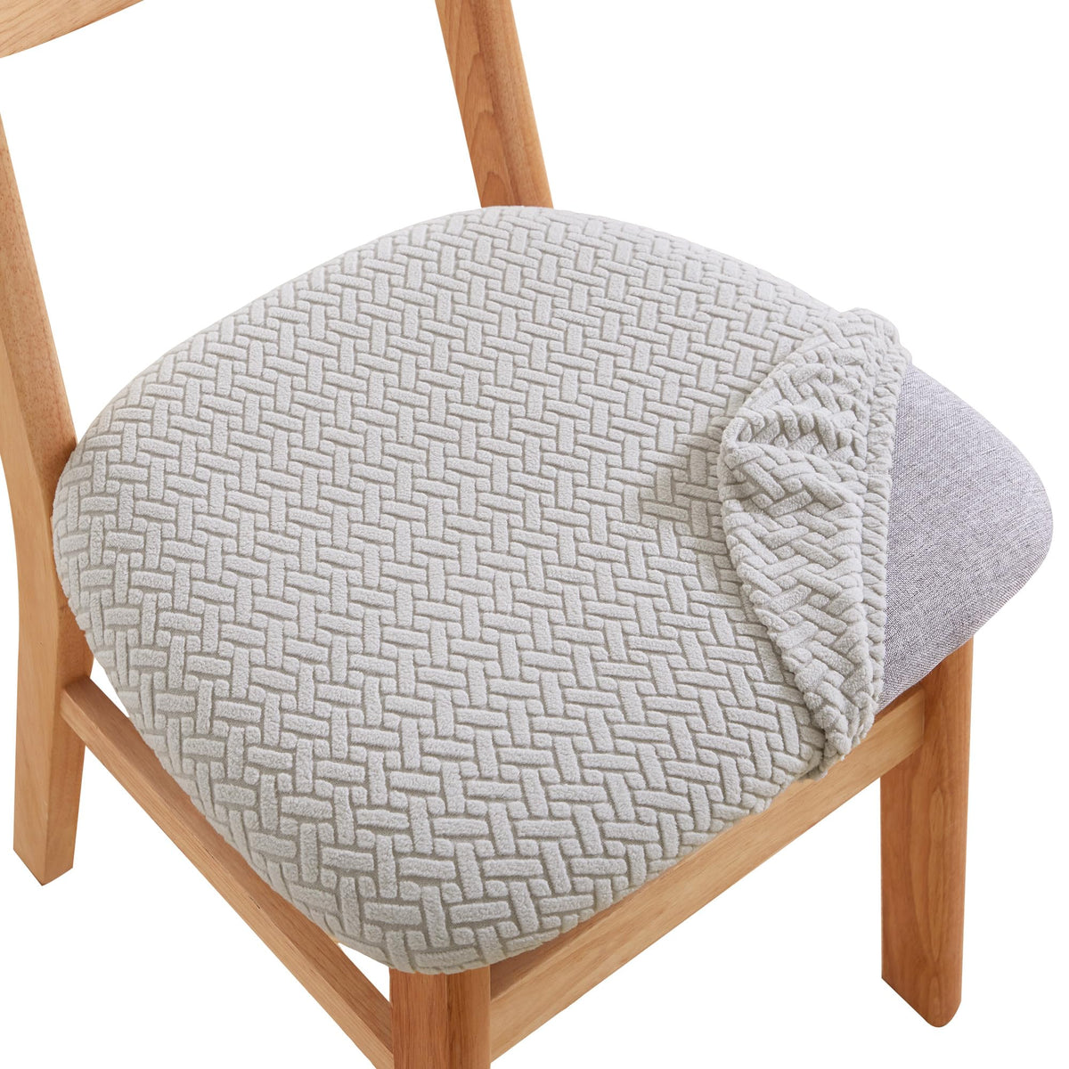CRFATOP Waterproof Dining Chair Seat Cover Set of 6 Cushion Cover,L,Green
