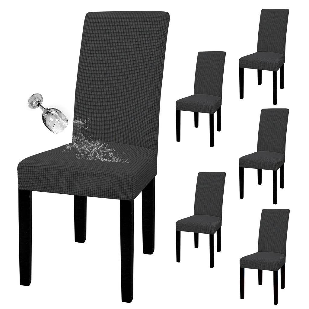 Easy-Going 100% Waterproof Dining Room Chair Covers Set of 6, Large
