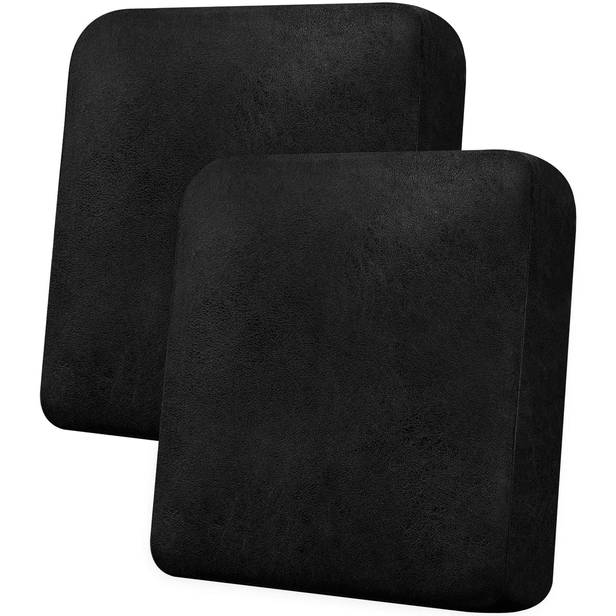 Loveseat Cushion Covers Leather-Look 2PC Stretch Love Seat Slipcover Sets for Living Room Individual Couch Seat Protector, Pet-Friendly, Non-Slip, Easy Fit - Coffee