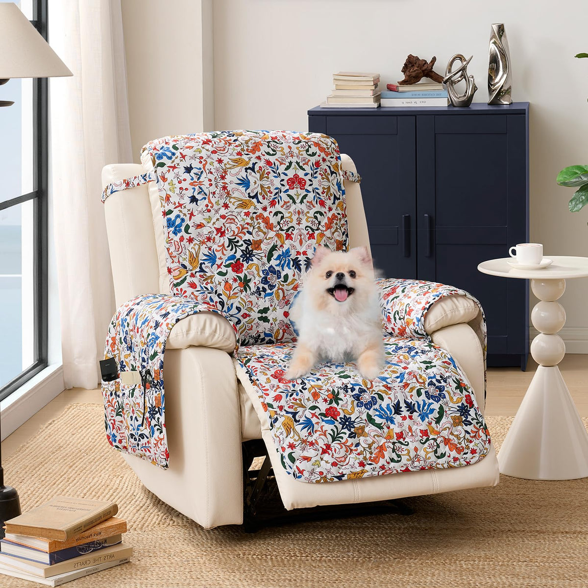 Patchwork Loveseat Covers for 2 Cushion Couch, Soft Quilted Couch Covers, Love Seat Couch Cover Pet Friendly for Sofa Couches, Washable Loveseat Slipcovers (Loveseat 48", Patchwork Red)