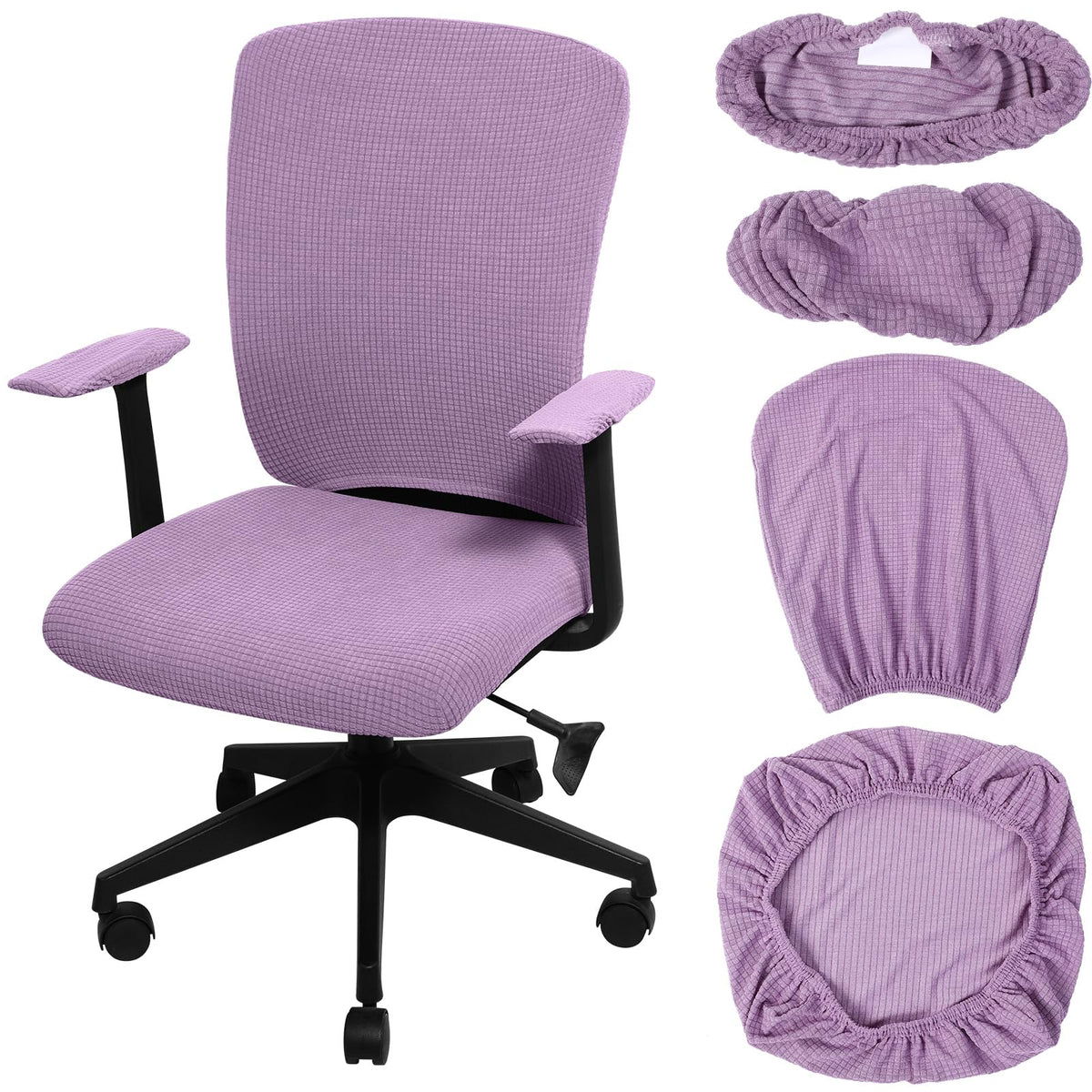 Tallew 4 Pcs Office Chair Covers Stretchable Armrest Seat,XL,Pea Green