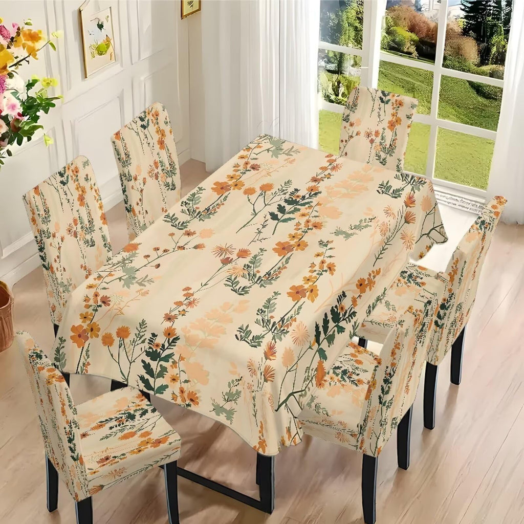 ZDCUSTOM St Patricks Day Table Cloth and Chair Cover Set of 4 Green Tablecloths Rectangular Festive Chair Covers for Dining Chairs St. Patrick’s Day Decoration