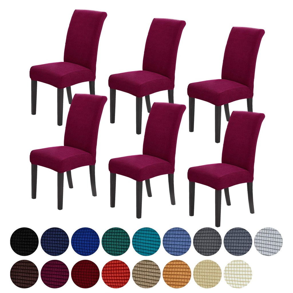 Stretch Chair Covers for Dining Room Set of 4, Removable Washable Dining Room Chair Covers, Dining Chair Slipcovers Seat Protector, Great for Home and Banquet Decor (Pureed Pumpkin, 4 Pack)