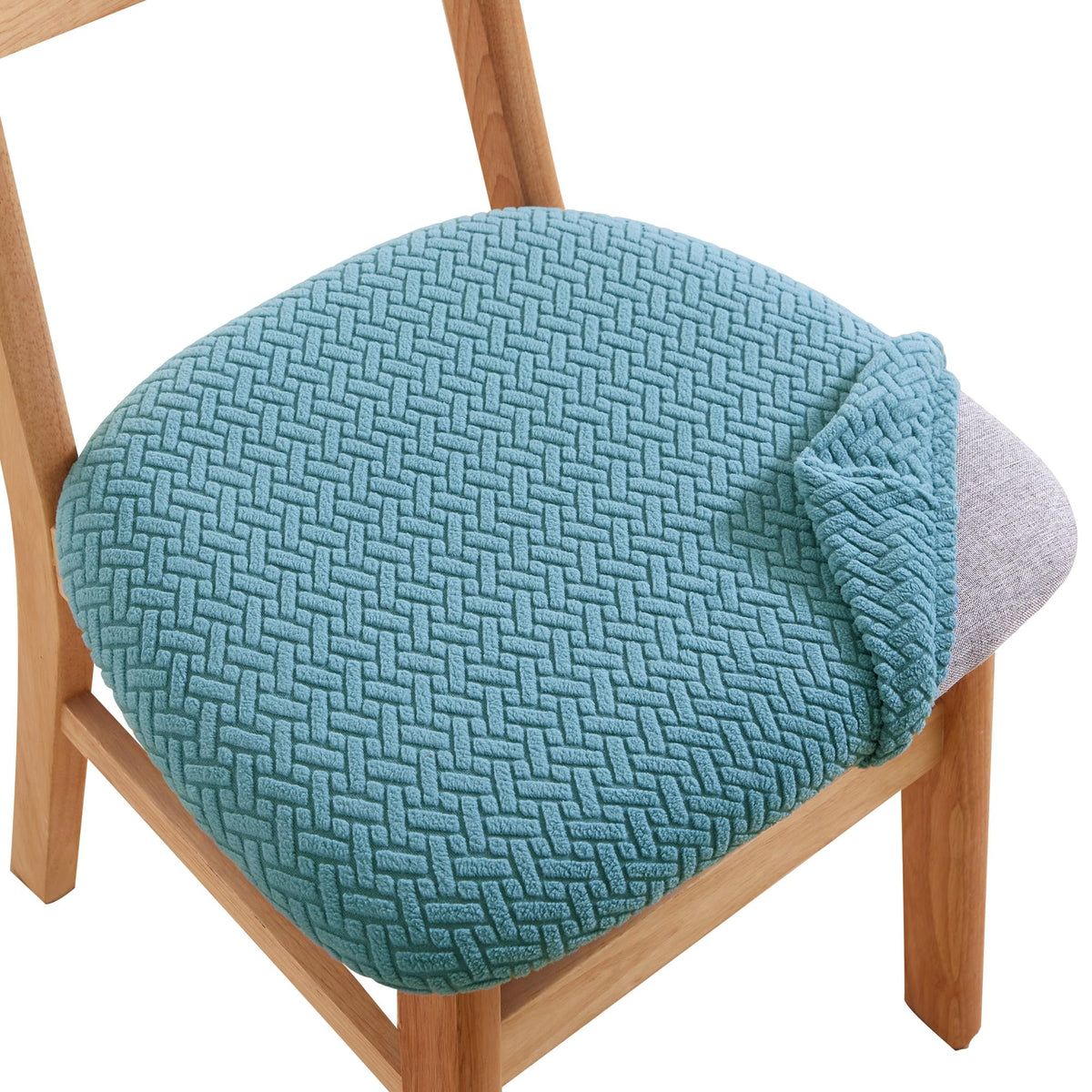 CRFATOP Waterproof Dining Chair Seat Cover Set of 6 Cushion Cover,L,Green