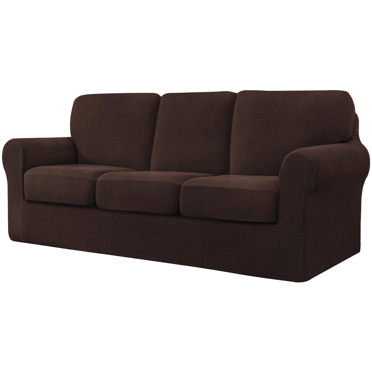CHUN YI 5 Piece Stretch Couch Covers for Sofa, Loveseat, Khaki