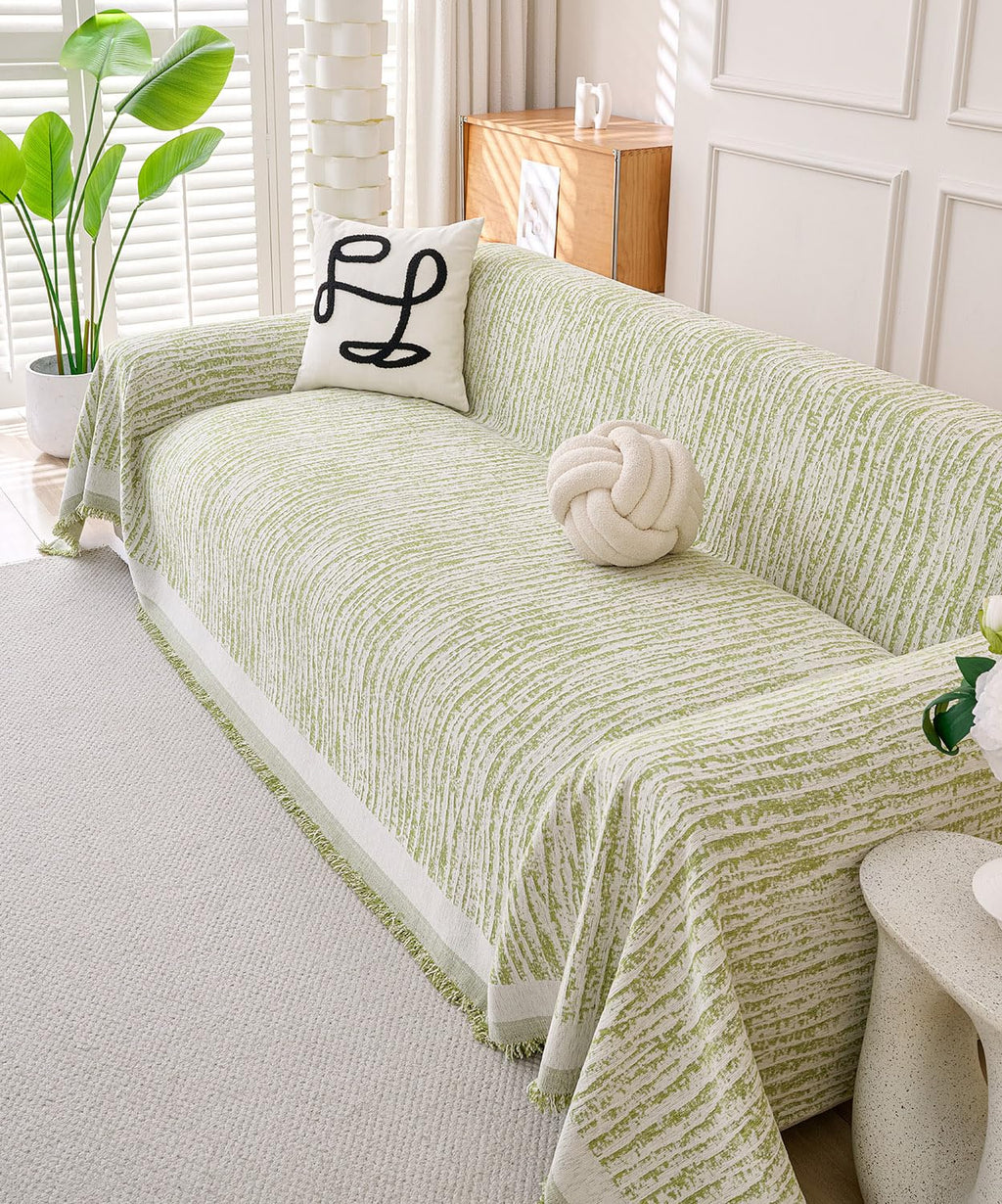 Erke Loveseat Cover Sheet Blanket, Machine Washable Non Slip Chenille Cushion Slipcover for Pets, 2-Seater Love seat Sofa Bed Chair Slip Covers Furniture Decor Protector