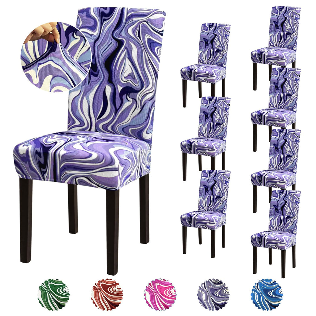 Stretch Dining Room Chair Covers Set of 6, Removable Washable Chair Covers for Dining Chairs,Dining Room, Hotel, Ceremony