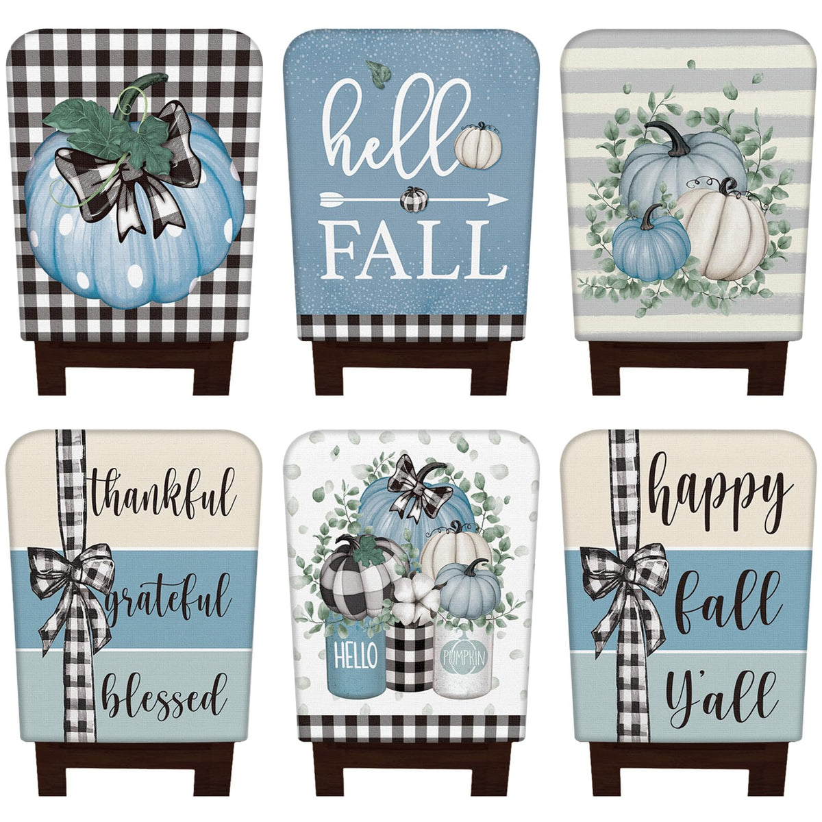 6 Pcs Fall Chair Covers, Maple Leaves Dining Chair Slipcovers